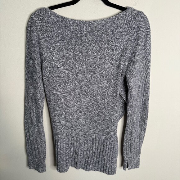 Brochu Walker Women's Gray Crossover V Neck Long Sleeve Sweater - Size M‎ Medium - Picture 2 of 6
